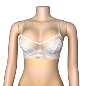 Victoria's Secret Lace No Padding‎ Bralette Size S/P Cream